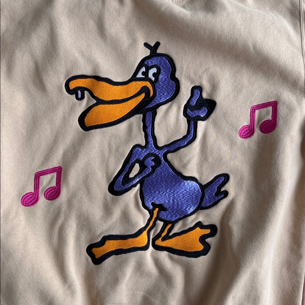 Obey Disco Duck Tan Crewneck Sweatshirt - Picture 7 of 11